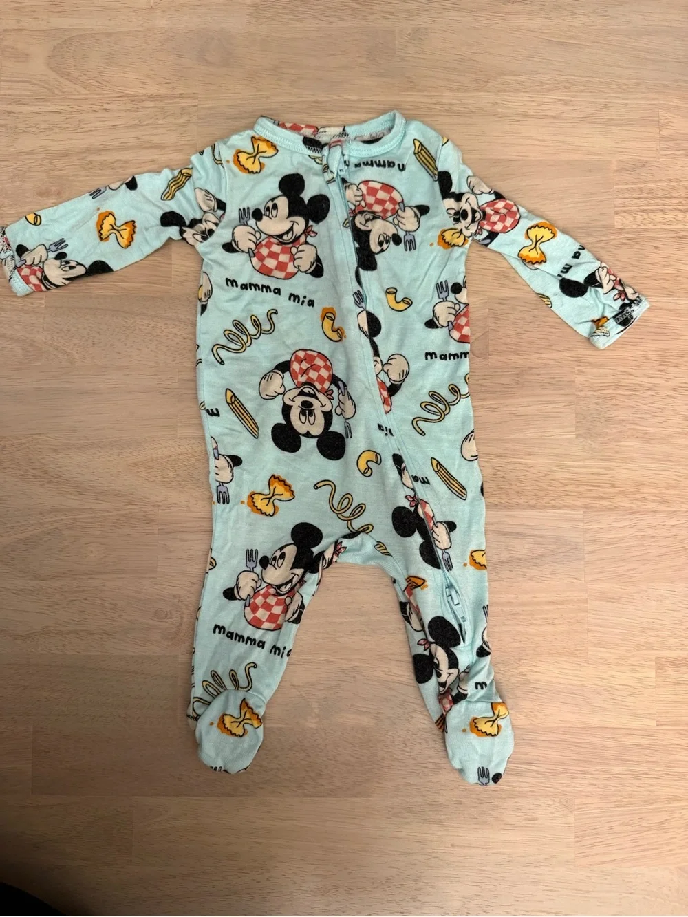 Disney Baby Zippered Footie - Mickey Mamma Mia